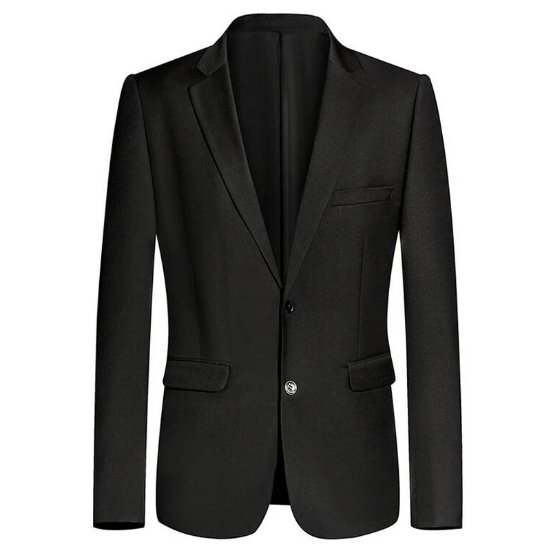 Mens Suit Jacket Pattern Slim Fitted Blazers Men Button Suit Jacket
