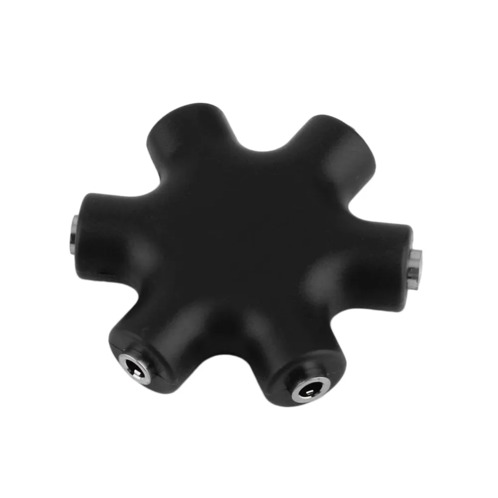  Snowflake 6 Way 3.5mm Audio Earphone Headphone Splitter Audio Headset Adapter with Auxiliary Cable Universal 6 Colors Wholesale 