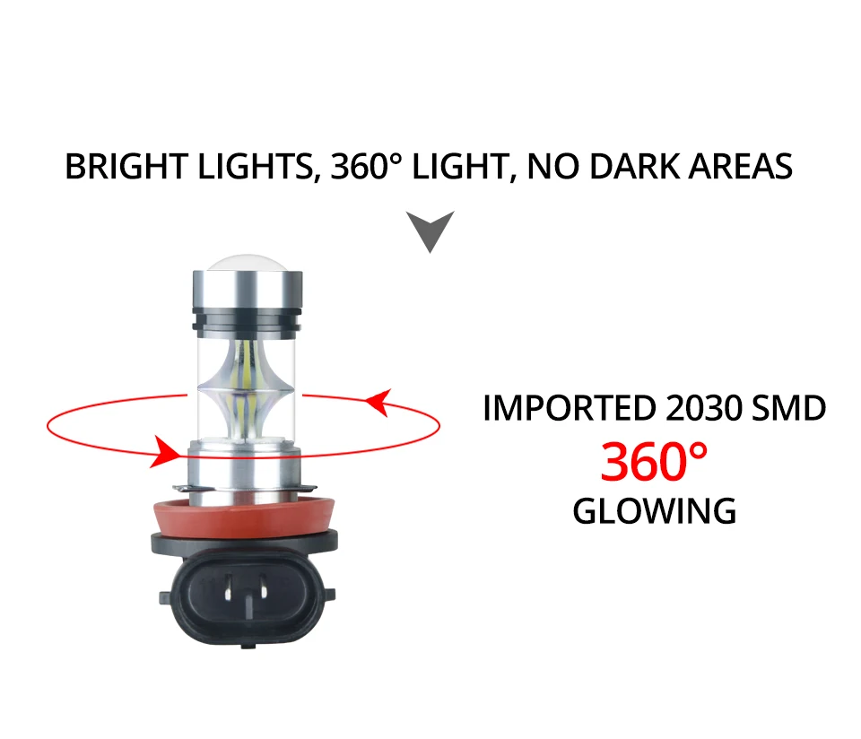 Aceersun Led Fog Lights Bulb ICE BLUE H8 H11 H10 9006 HB3 9005 H1 H3 1200LM 6500K 8000K 3000k 12V 24V araba aksesuar auto lamp (8)