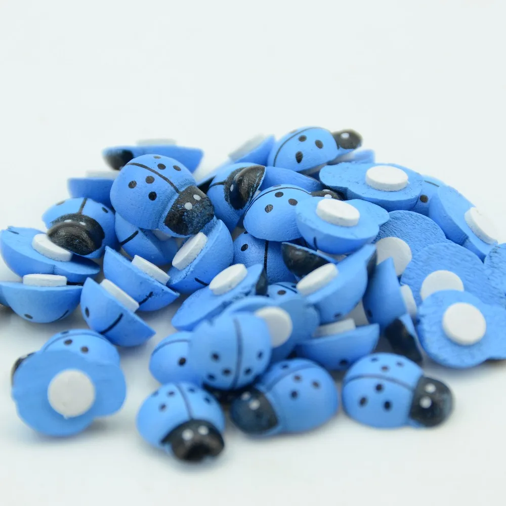 20Pcs Fashion Beatles Wooden Ladybird Wall Sticker Children Kids Painted DIY Craft Wedding Home Party Holiday Decoration