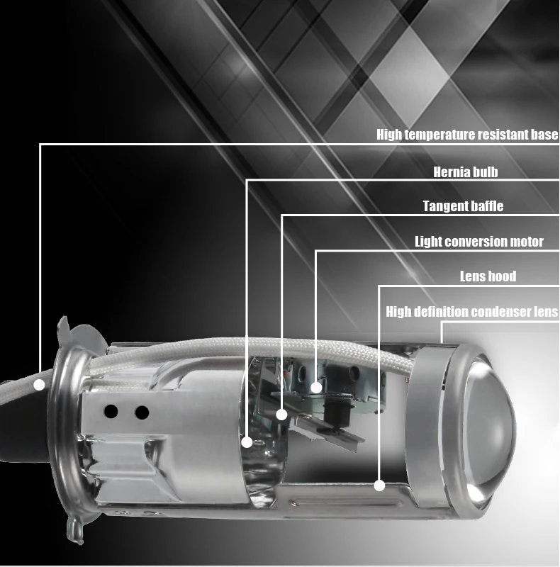 GZKAFOLEE HID H4 6000K 4300k 8000K мини-лампа для объектива проектора Hi/Lo Тип ксенонового света Простая установка 55 Вт 10000лм LHD RHD