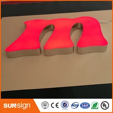 Светодиодные знаки буквы из нержавеющей стали