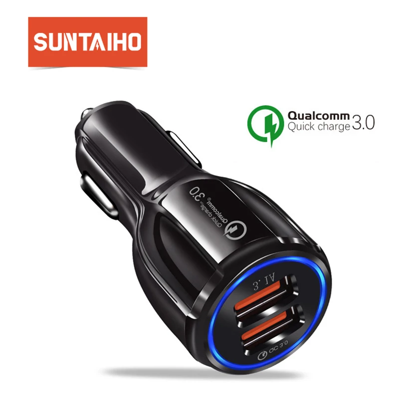 

Suntaiho Car USB Charger Quick Charge Mobile Phone QC 3.0 Fast Charging USB Car-Charger for iPhone Samsung Xiaomi Car-Charger