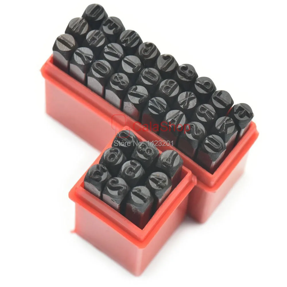 1 Set / Lot 4mm Steel Stamp Number Letter Die Punch Jewelers Set Metal
