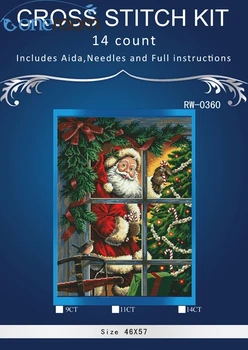 

Top Quality Beautiful Lovely Counted Cross Stitch Kit Candy Cane Santa Christmas Tree Tradition Holiday dim 08734 RW-036
