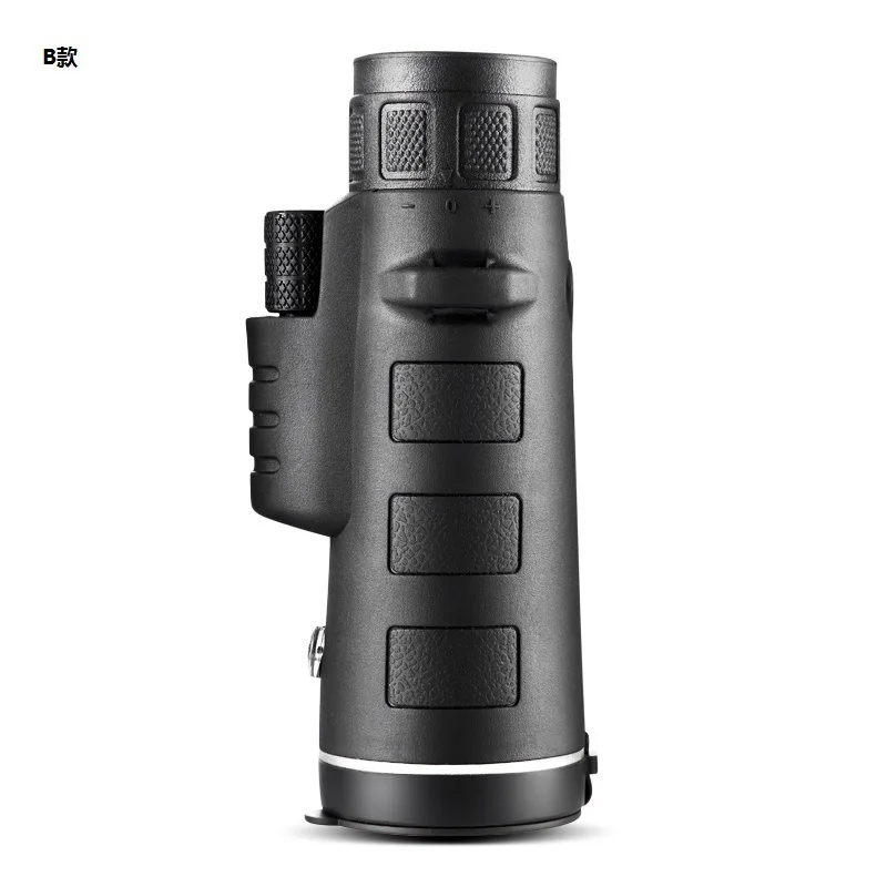 HD High-power Low Light Night Vision 40X60 Monocular Telescope Prism Scope with Compass Phone Clip Tripod for Outdoor Activities