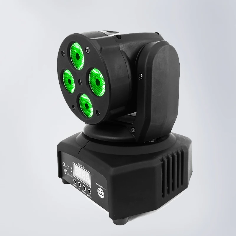 

Mini LED Moving Head 4x18W RGBWA UV 6in1 Lighting Sound Active Christmas Decorations DMX-512 LED Stage Light