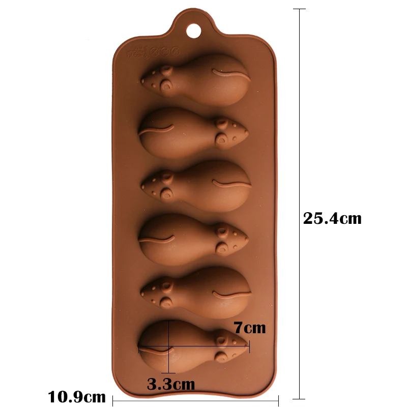 Delidge 1 шт. форма мыши шоколадная силиконовая форма еда материал DIY помадка форма для желе, пудинга инструмент для выпечки животных форма для торта