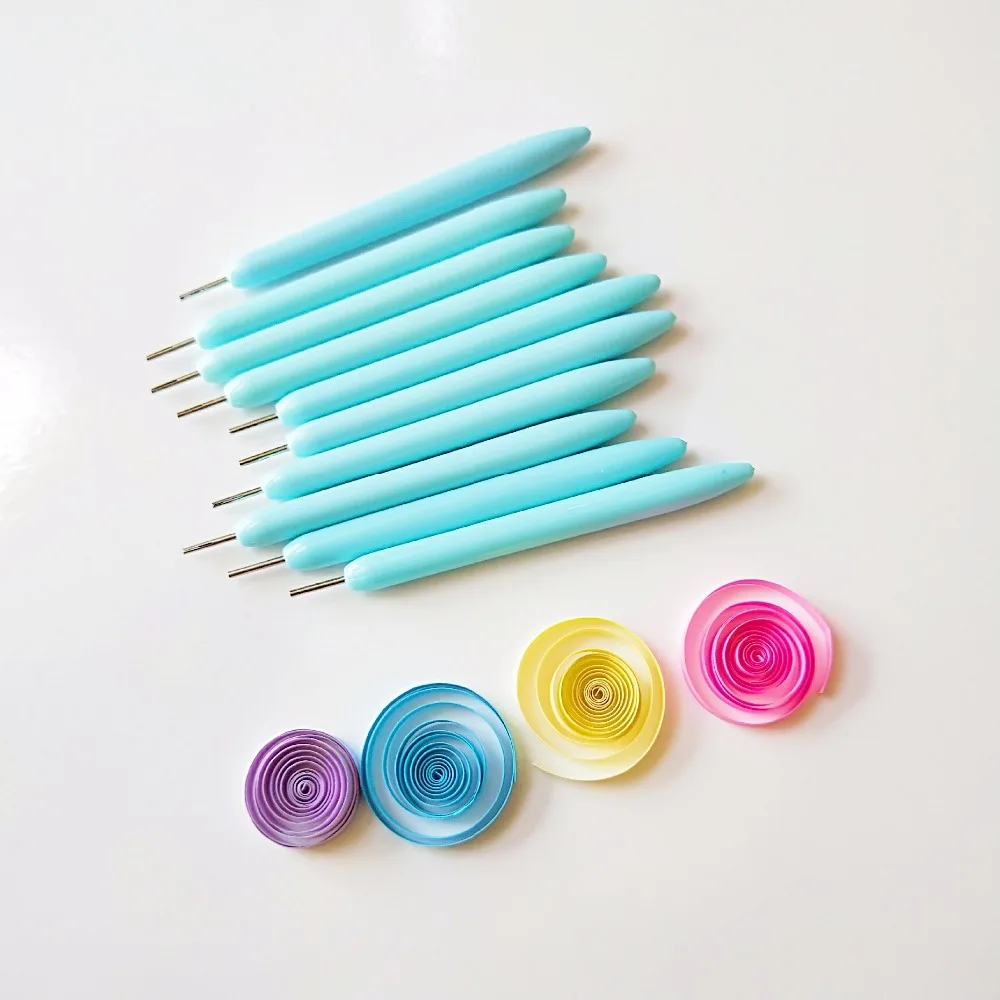 Новая модель 10 шт. Бумага Craft Tool Рюш Бумага Ручка DIY Разноцветные оригами Скрапбукинг бумага с прорезями инструменты для квиллинга