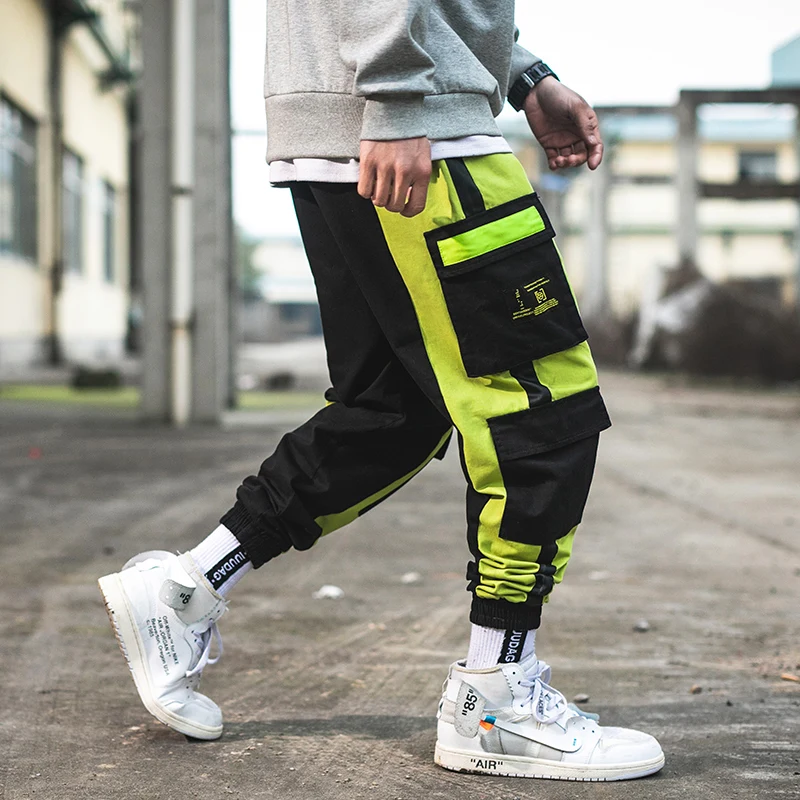 Mens Cargo Pants fashion Harem Hip Hop pants Youth brand Side Pockets Joggers men High Street 5