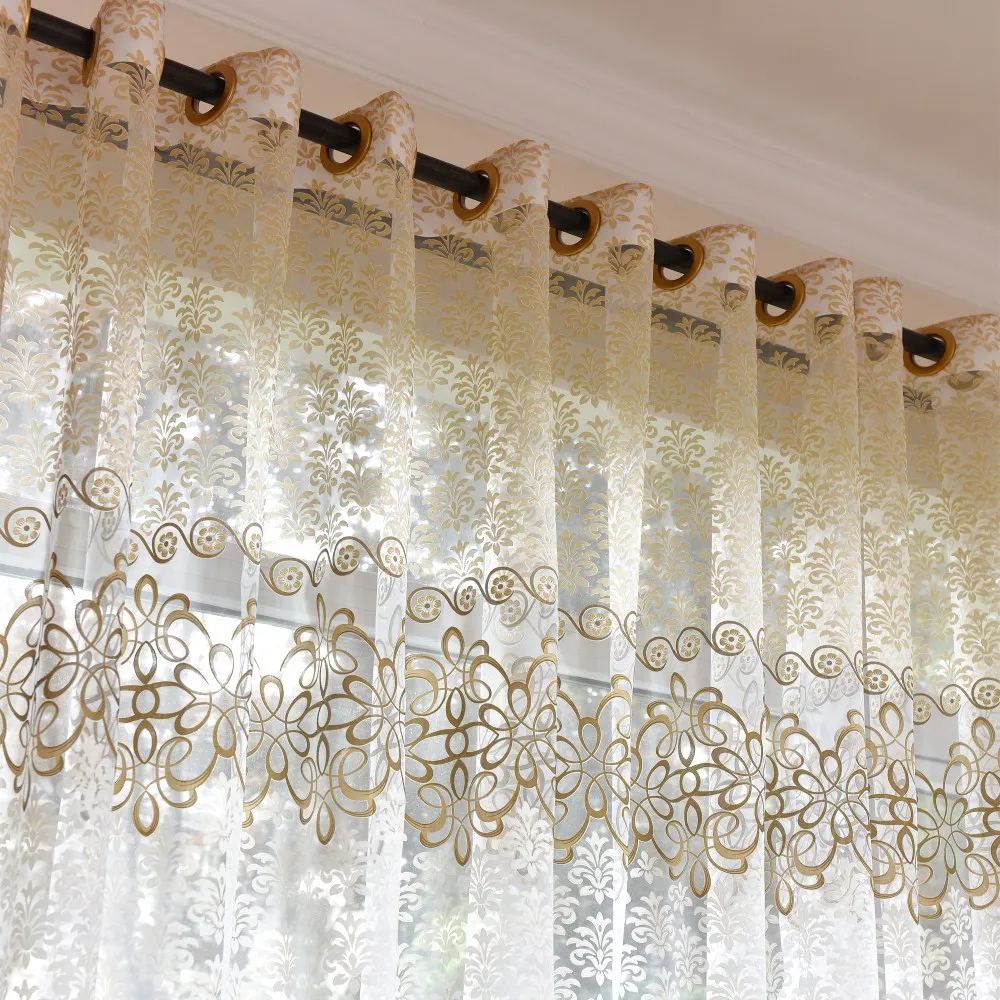 Современные прозрачные тюлевые шторы с цветочным рисунком для гостиной, спальни, кухни, сплошные оконные шторы из вуали, тюлевые шторы, драп ZH032& 30
