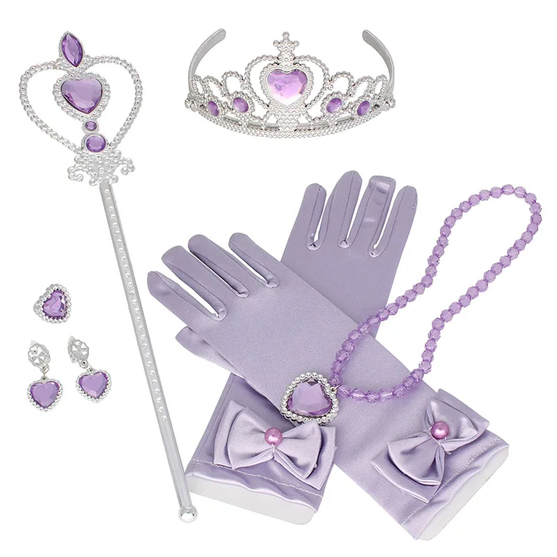 princess elsa and Anna for frozen Gloves Heart Wand Earrings Ring Set girls gift princess elsa and Anna for frozen Gloves Heart Wand Earrings Ring Set girls gift