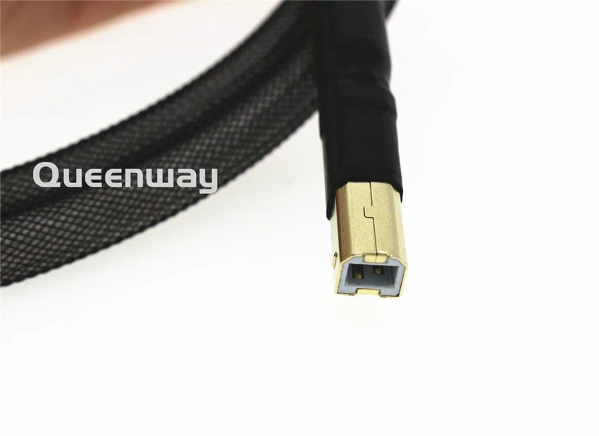 HIFI USB кабель типа B для Мико OTG декодер DAC принтера кабель для передачи данных посеребреный 4N OFC сигнал OTG кабель золотое покрытие USB 2,0 1 m
