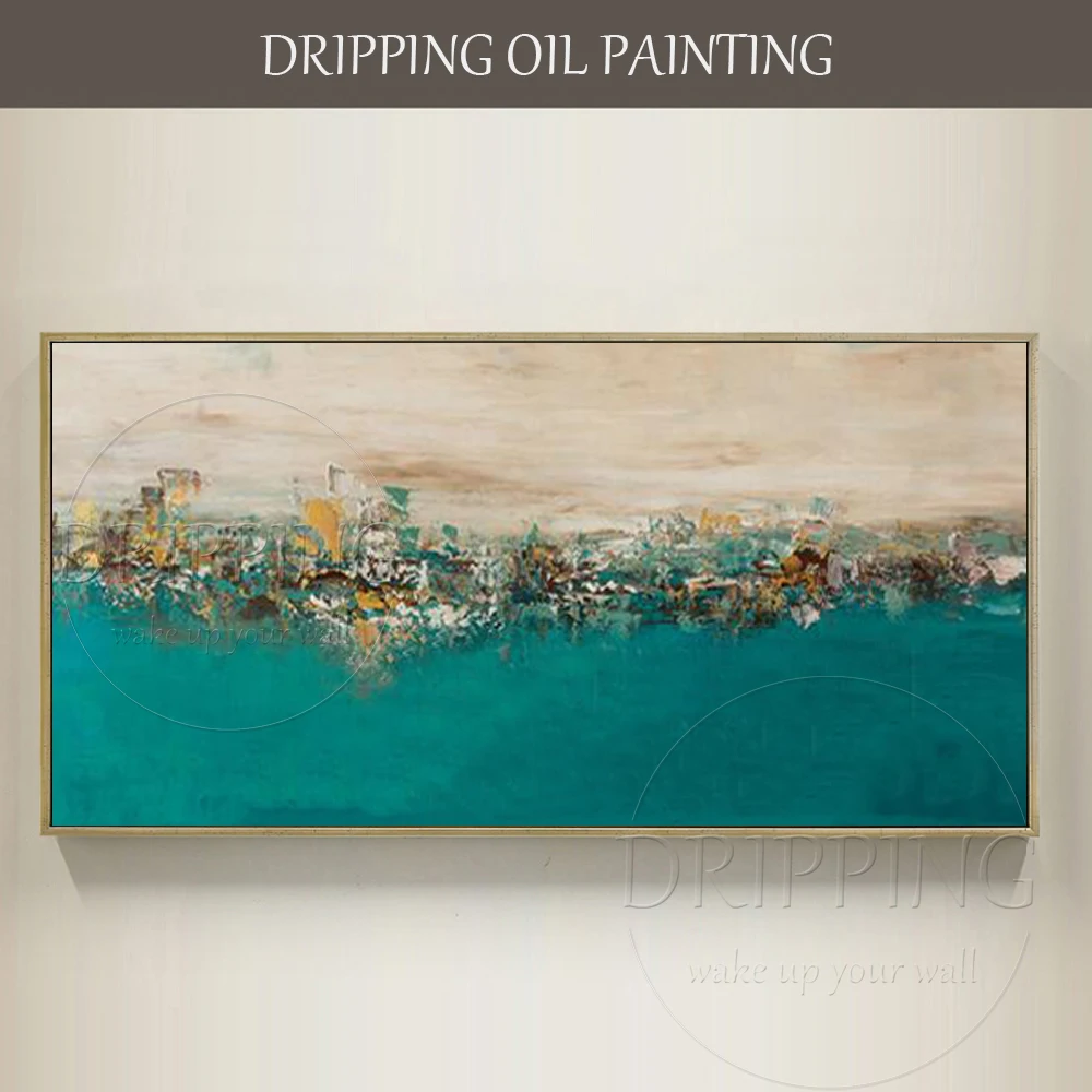 

Long Size Hand-painted High Quality Abstract Oil Painting on Canvas Modern Abstract Urban Oil Painting for Wall Decoration