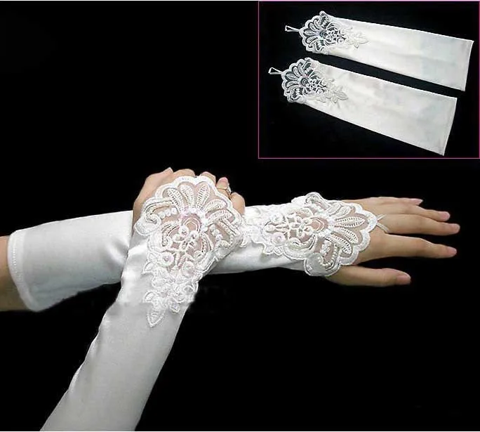 8-12year old Kid child flower girl long gloves student lace glove costume gloves dacning glove 8-12 years old