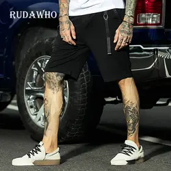 RUDAWHO Новые короткие штаны брендовая мужская повседневная одежда трикотажные Капри высококачественные мужские хлопок стрейч Мужской
