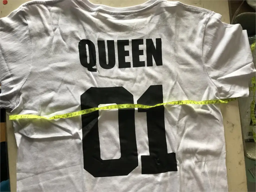 couple women t shirts 19 summer new printed queen king letter O neck short sleeve cotton blend thin lovers t-shirt MV001 5 fashion women lovers t-shirt short sleeve ,suitable for lovers