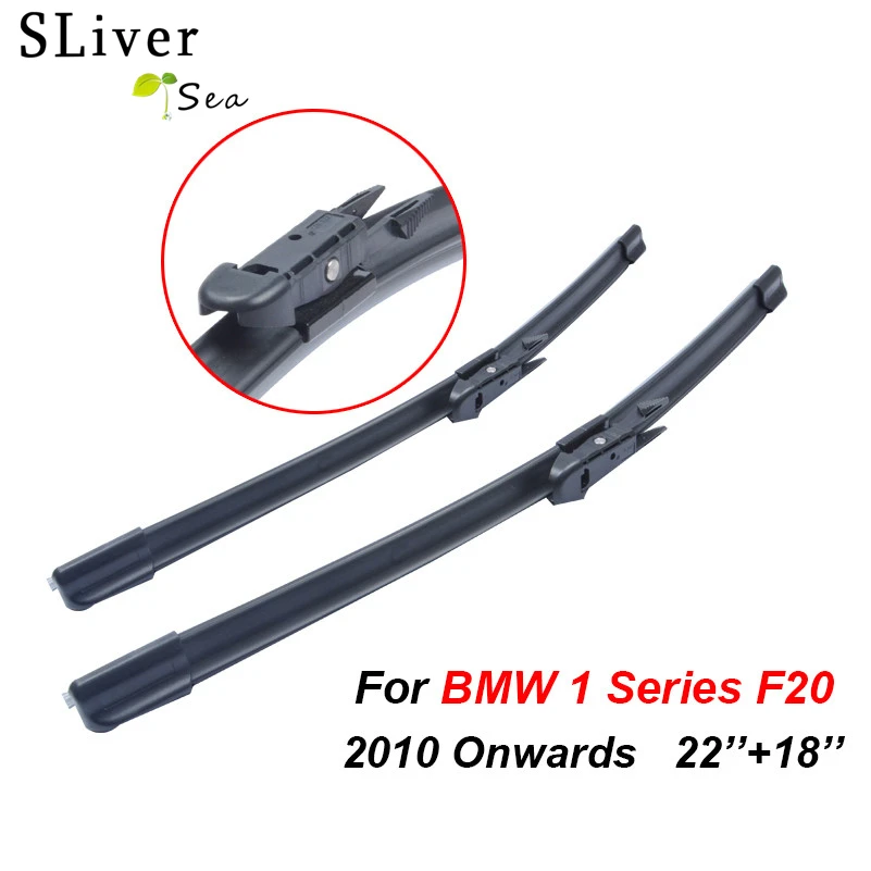 SLIVERYSEA Wipers For BMW 1 Series F20 2010 Onwards 22''+18'' Rubber Bracketless Windscreen SLIVERYSEA Wipers For BMW 1 Series F20 2010 Onwards 22''+18'' Rubber Bracketless Windscreen