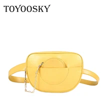 TOYOOSKY Новая модная женская поясная сумка Сумка мешочки для телефона фирменный дизайн женские сумки ярких цветов для девочек поясная сумка Bolosa