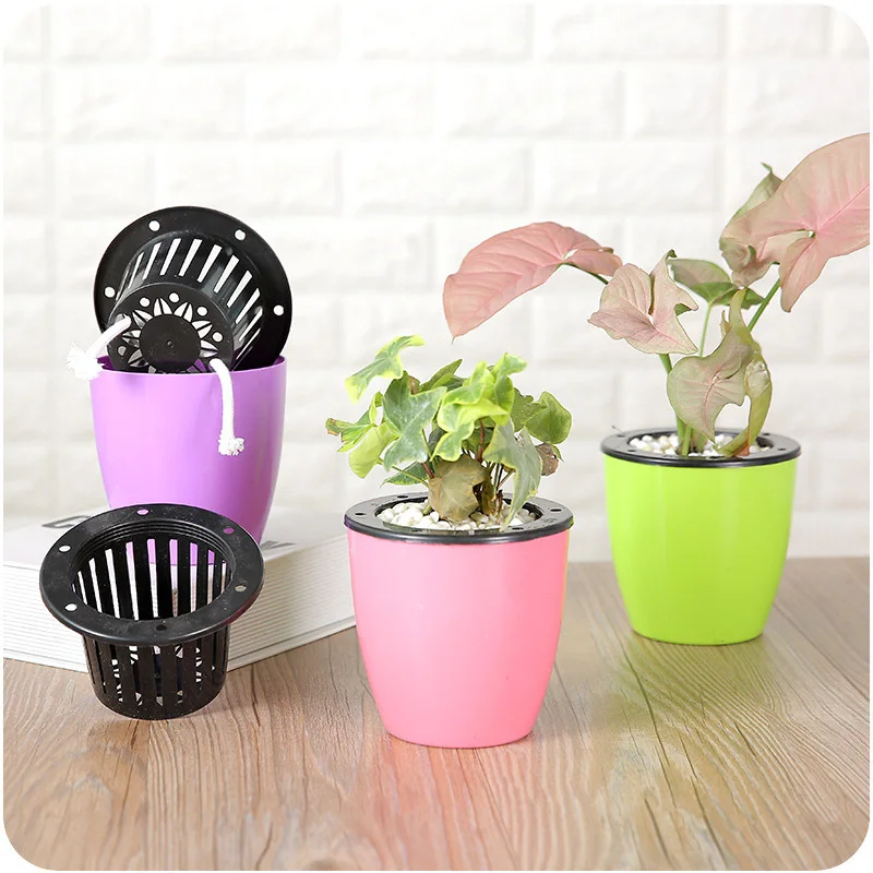 Home Plant Flower Pots Plastic Starting Two-Tone Universal Soft Flowers Nursery Seeds Storage Pots Container Garden Decoration