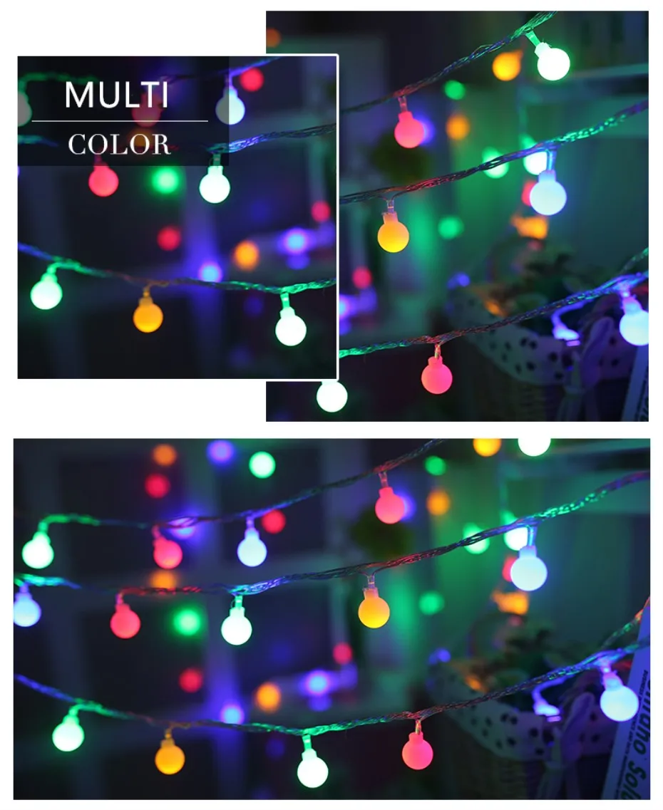 multicolor globe string lights 