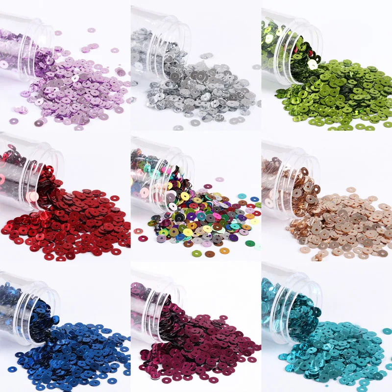 3mm 4mm 5mm 6mm flaches rundes PVC lose Pailletten Paillette N/ähen Handwerk f/ür Hochzeitsdekoration Kleidungsst/ück Kleid Schuhkappen DIY Zubeh/ör AB blau 4mm 2000pcs 10g
