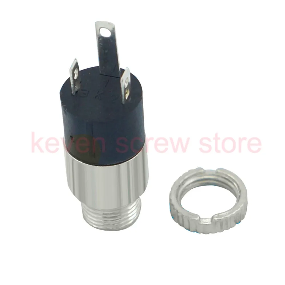 

5PCS 3.5MM cylindrical socket PJ392 Stereo Female Socket Jack with Screw 3.5 Audio Headphone Connector PJ-392