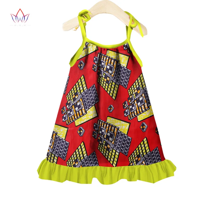 Африканский женская одежда дети Дашики традиционные хлопок Платья для женщин соответствия Африка платье для девочек с принтом летние хлопковые brw WYT37