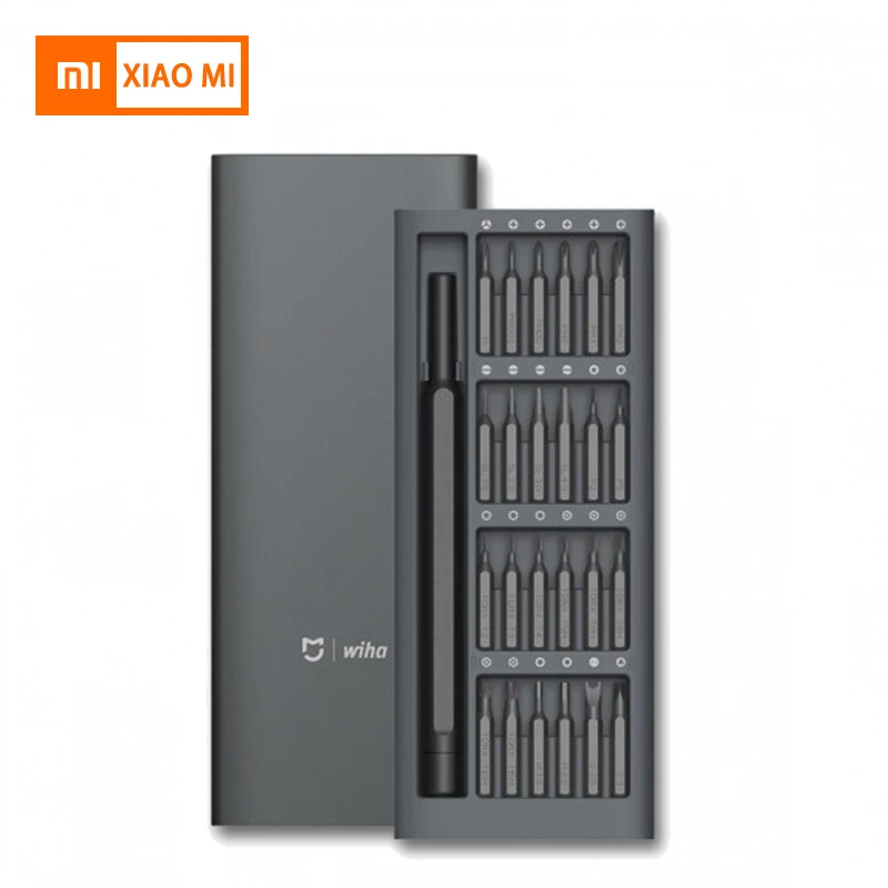 

Original Xiaomi Mijia Wiha Daily Use Screwdriver Tool Kit 24 Precision Magnetic Bits AL Box Screw Driver smart home Set Gift