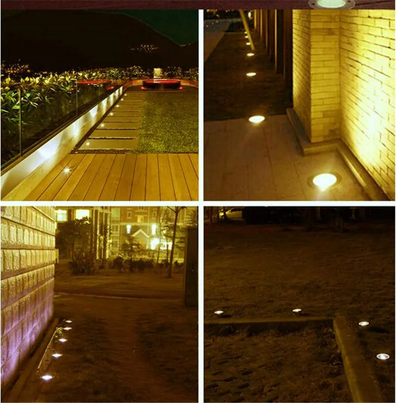 Conduziu a Iluminação da Paisagem Caminho da Paisagem da Baixa Água ao ar Luzes de Convés 3w em Solo Ip67 à Prova Tensão Luzes v d' Livre Bem 12 V-24 27 CONDUZIU a Iluminação Da Paisagem Caminho Da