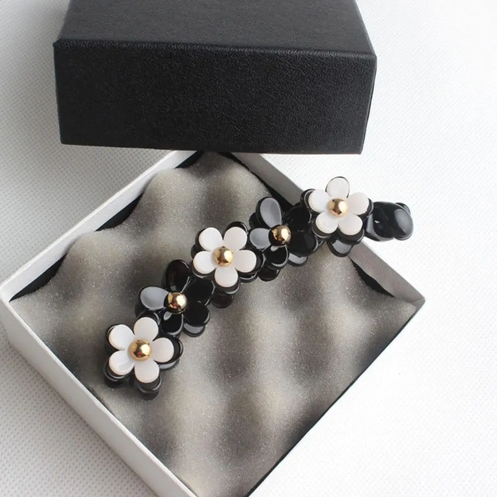 Hair Accessories Women Plastic Flower Banana Clips Twist Ponytail Holder Chic Hairpin Hair Claw Girls Barrettes