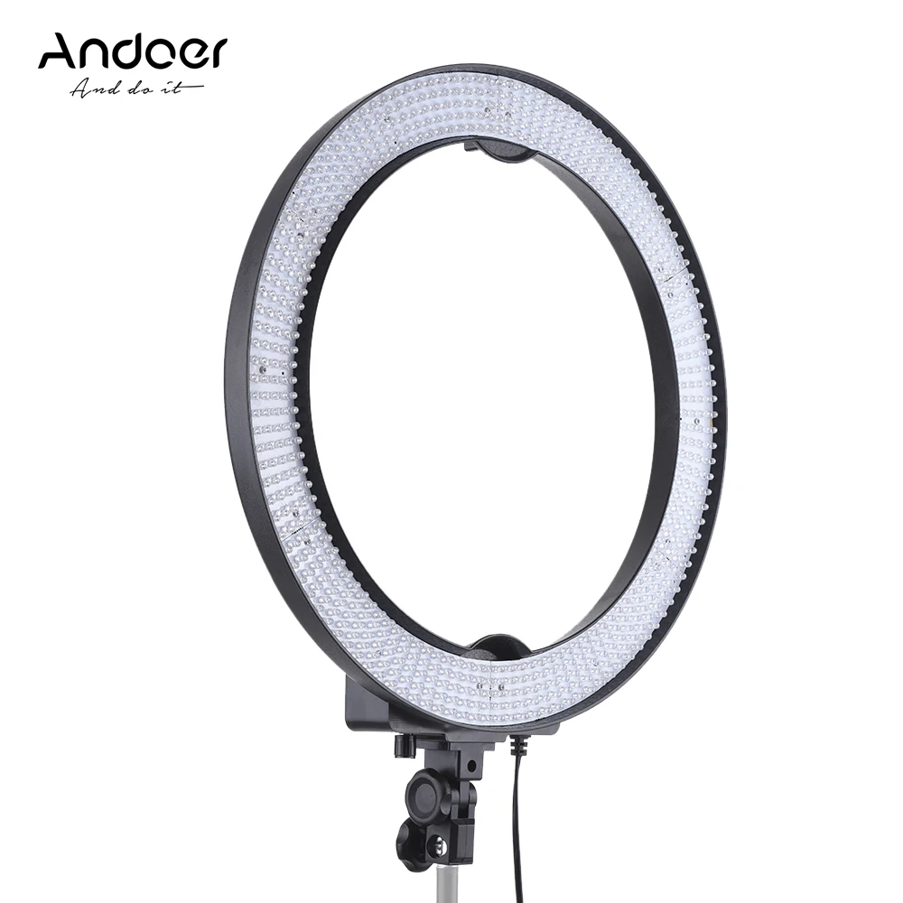 Andoer LA 650D 5500K 36W кольцевой светильник для фотостудии 600 светодиодных ламп с