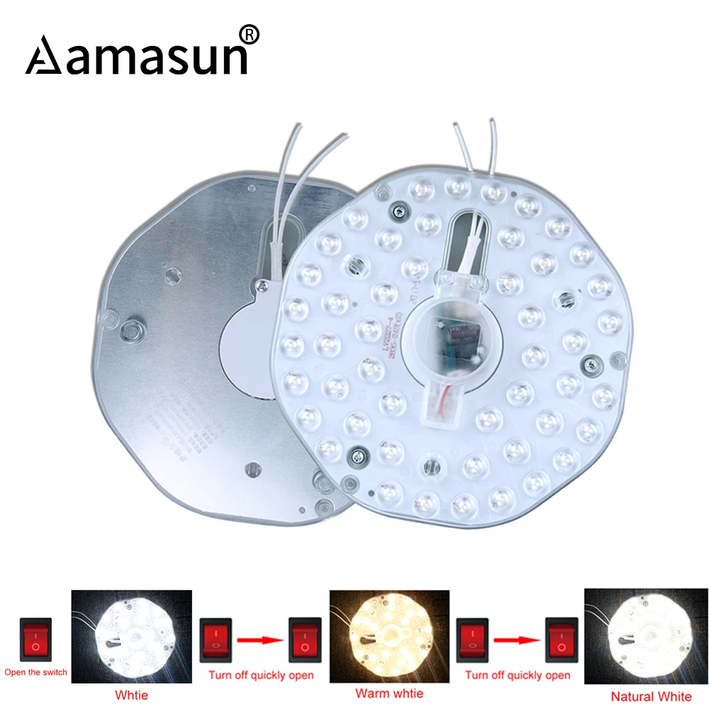 Us 9 22 32 Off Led Ceiling Lights 220v 230v 240v 2835 Dimmable 24w Source Module Board Plate Replace 40w 50w Cfl Tube Bulb 3 Color Temperature In
