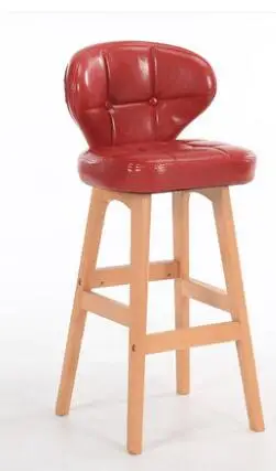 Барный стул из массива дерева современный простой барный стул задний стул барный стул стойка касса высокий стул бытовой