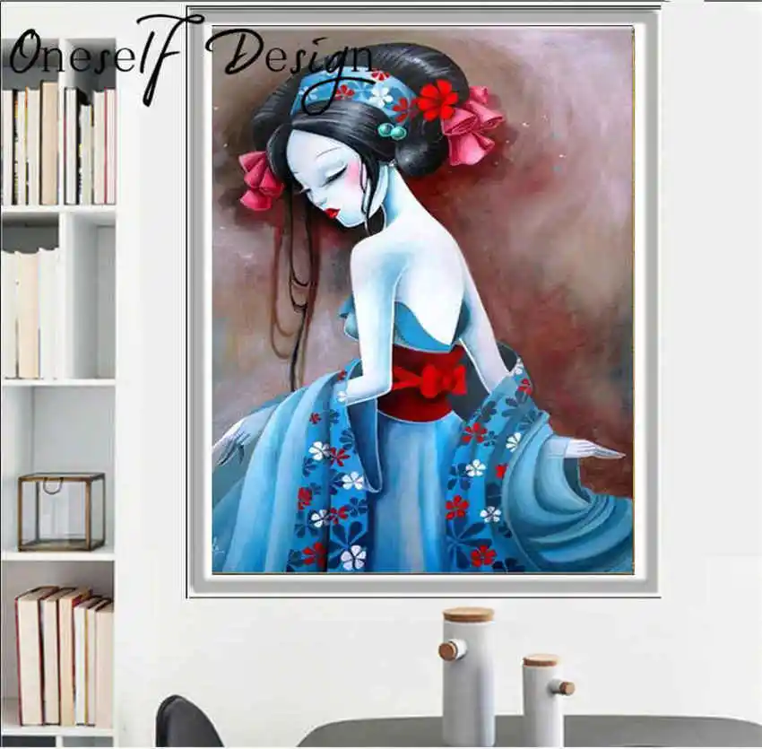 

Popular 5D Diamond Painting Full square Cute Girl 5D diamond embroidery Cartoon Girl diamond mosaic Sale Home Decor Wall Sticker