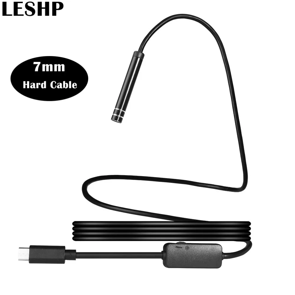 7mm Lens 720 P Android Endoscoop Camera Waterdicht Inspectie Borescope Tube Camera TYPE-C 1M Lengte Verstelbare Hard Cable