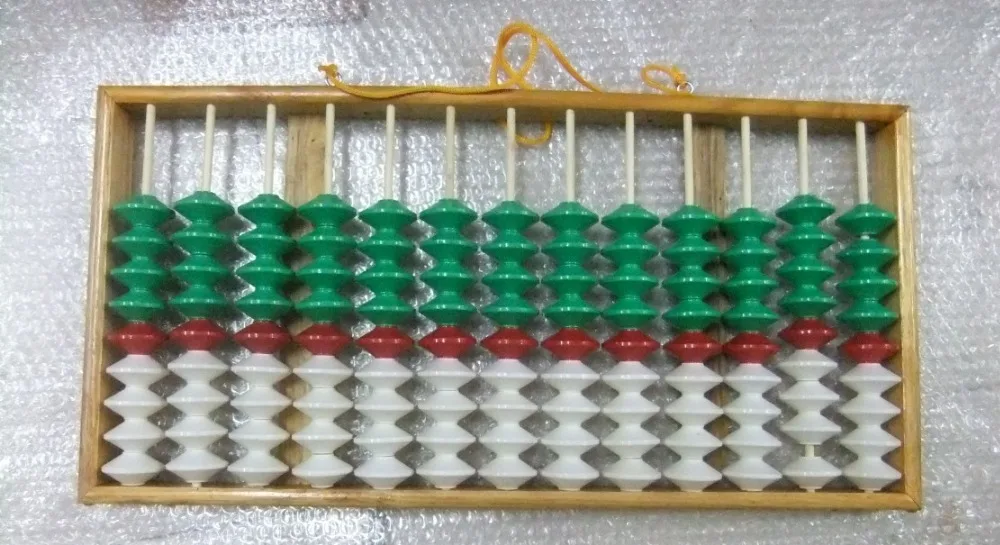 

WOODEN abacus green beads Tool In Mathematics Education for student 13 column 9 beads xmf065