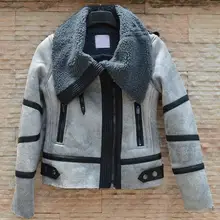 Женское пальто из искусственной овчины, новинка, осенняя овечья шерсть, локомотив, замшевая кожаная куртка, теплые толстые короткие пальто