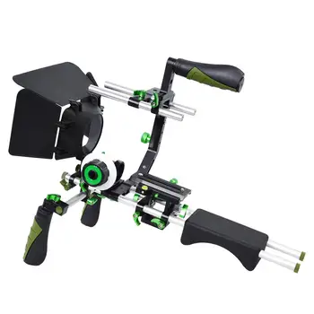 

professional DSLR 5DII rig video 5D2 camera slr dslr rig shoulder mount cage handle stabilizer steadycam follow focus matte box