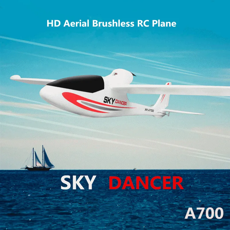 Large Rc airplane Model A700 2 4G brushless 3D 6G System RC Glider With Camera LED