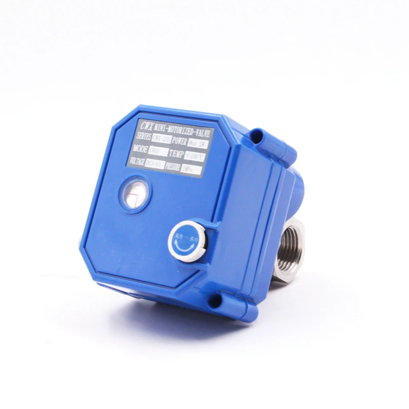 

1/4" 3/8" CWX-25S CR03/CR04 bsp two way electric actuator motorized water flow control ball valve