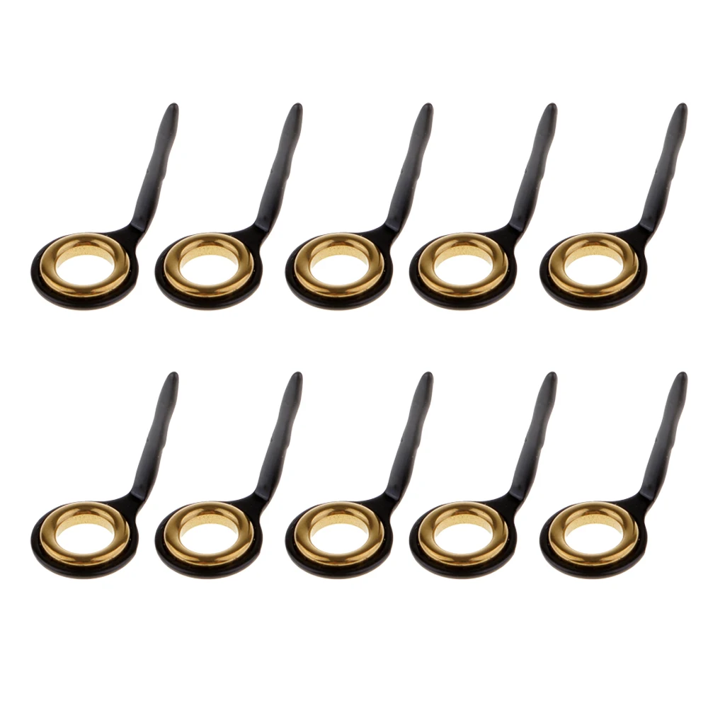 

10PCS Sea Pole Fishing Casting Rod Guides Parts Line Rings DIY Rod Repair Kits for Rockfish Squid Goby Blackhead Grouper Snapper