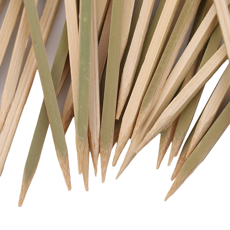 30 шт. 4 дюймов бамбуковые шампуры весло палочки для сбора вместе гриль кебаб барбекю фрукты зубочистки открытый инструмент для вечерние