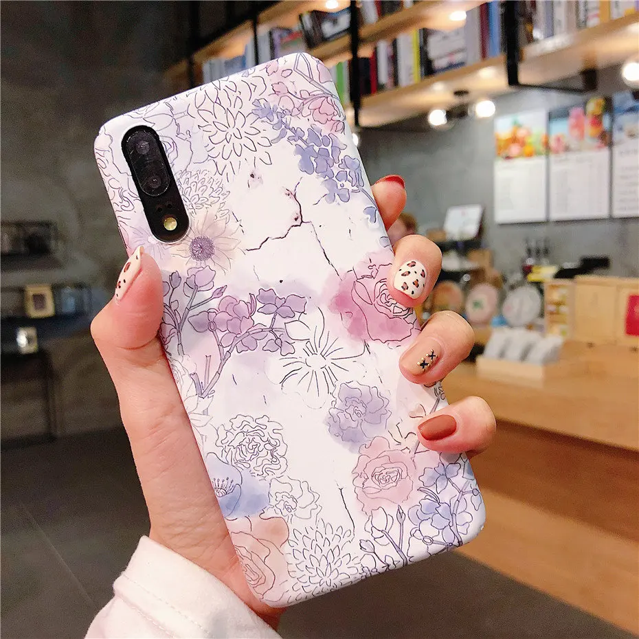 MOUSEMI Case On For Huawei P20 Lite Phone Case Hard Cases Flower For Huawei Honor 10 Nova 3E P20 Pro, For Huawei P20 Lite Case   (3)