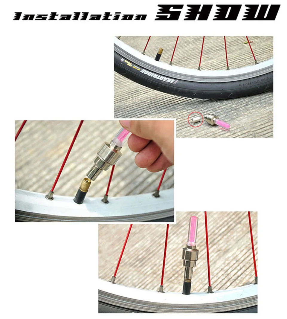 Clearance 2PCS/Lot Bicycle Light Colorful LED Bike light with battery mountain road bike bicycle lights Wheel Valve Caps Spokes lights 5 Clearance 2PCS/Lot Bicycle Light Colorful LED Bike light with battery mountain road bike bicycle lights Wheel Valve Caps Spokes lights 5