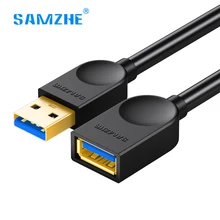 SAMZHE USB 3,0 кабель-удлинитель USB Супер Скоростной AM/AF штекер для женщин 1 м 1,5 м 2 м 3 м USB кабель-удлинитель для передачи данных и синхронизации