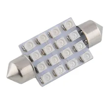 Vehemo 10X42 мм авто автомобиль Интерьер функциональный 16 3528 SMD купольный свет синий DC 12 В яркий легкий DIY