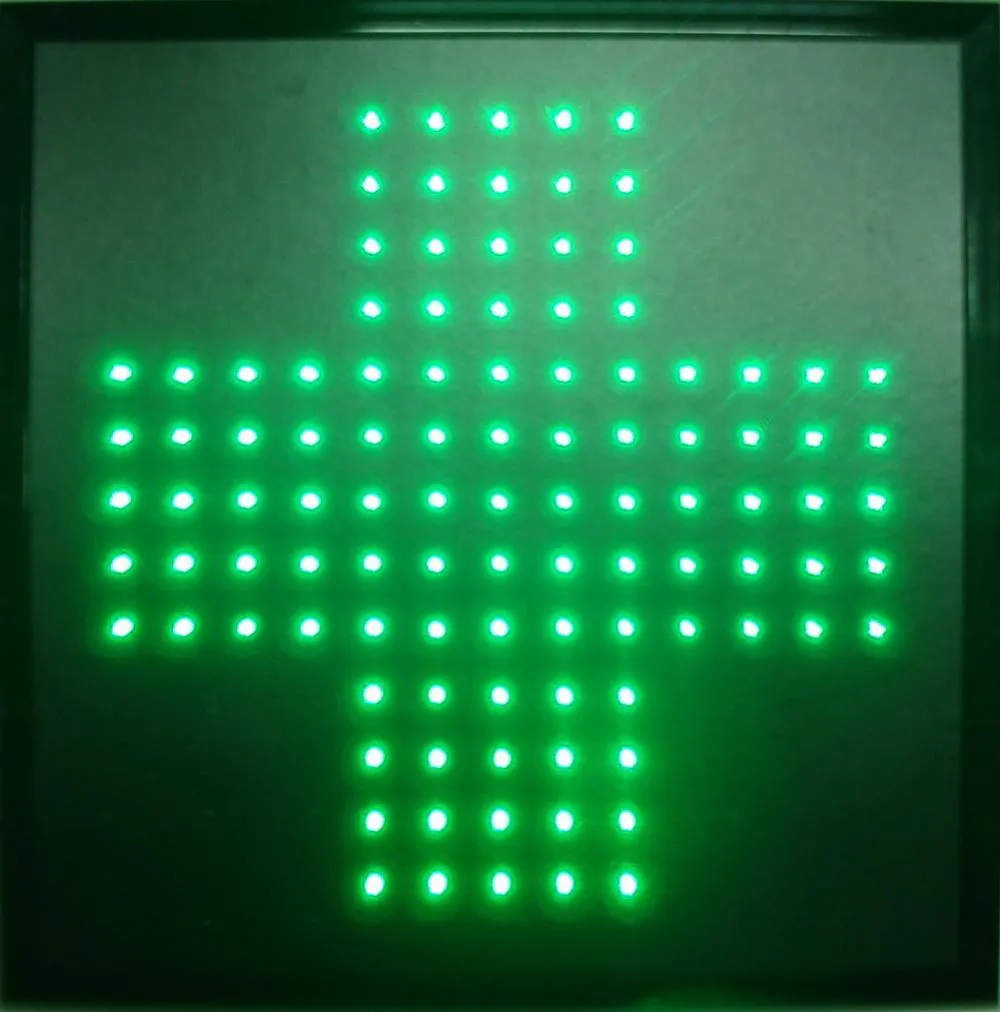Подгонянный светодиодный световой знак СИД больница неоновый вывеска привлекательные лозунги полу-открытый 19X19 дюймов светодиодный крест для аптеки знаки
