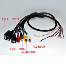 Smtsec сетевой кабель доска Камера кабель-удлинитель для RJ45+ BNC+ DC+ USB+ аудио вход+ аудиовыход для H.265/H.264 IP Камера модуль BG