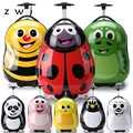 Cartoon wheeled luggage+backpack 3D animals children suitcase/ABS PC travel trolley suitcase/kid luggage